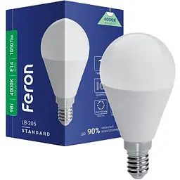 Світлодіодна лампа Feron LB-205 P45  230V 9W  E14 4000K (40177)