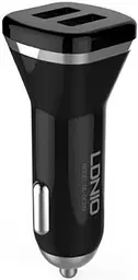 Автомобільний зарядний пристрій LDNIO DL-C219 Car charger 2USB 2.1A + Lightning cable Black - мініатюра 2
