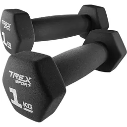 Гантелі для фітнесу неопренові TREX Sport TX-010VD 2x1кг