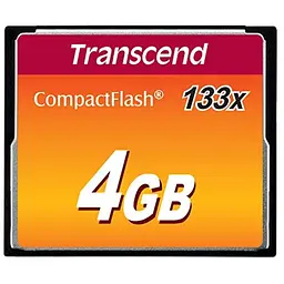Transcend 133x CompactFlash (Standard)[Карта пам'яті CF 4GB 133X]