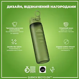 Пляшка для води ION8 1000 мл (ЕКО пляшка) BPA Free, Khaki Green (I8RF1000KGRE) - мініатюра 5