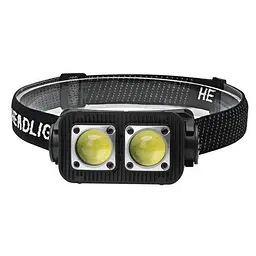 Налобний ліхтарик X-Balog K372 акумуляторний L-31-2COB USB-Type-C white+red - мініатюра 2