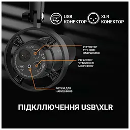 Мікрофон Fifine T688 USB/XLR Black (T688) - мініатюра 7