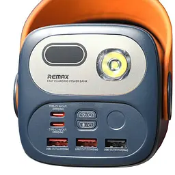 Зовнішній акумулятор Remax RPP-100 Gutitan 60000mAh PD 100W + QC 22.5W з синім дисплеєм - мініатюра 2