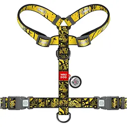 Шлея для собак анатомічна H-подібна Waudog Nylon з QR-паспортом Бетмен Ескіз р.L (345-1081) - мініатюра 2