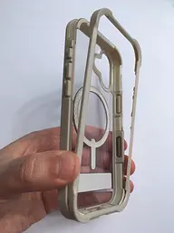 Чохол ZAGG Gear4 Rainier MagSafe KS для iPhone 17 Прозорий протиударний із підставкою Бежевий - мініатюра 9