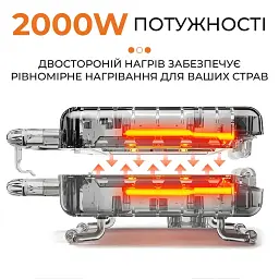 Електрогриль контактний Sokany SK-202 з терморегулятором, сталь Sokany KJ202SS - мініатюра 8