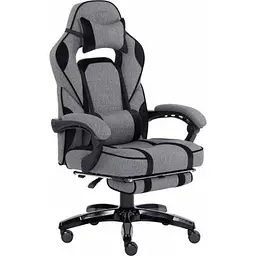 Крісло ігрове GT Racer X-2749-1 Gray/Black Suede (X-2749-1 Fabric Gray/Black Suede) - мініатюра 2