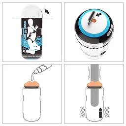 Мастурбатор Lovetoy Sex In A Can Mouth Stamina Tunnel Vibrating з вібрацією тілесний - мініатюра 4