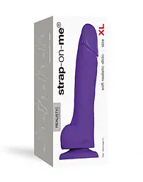 Реалістичний фалоімітатор Strap-On-Me SOFT REALISTIC DILDO Violet - Size XL - мініатюра 3