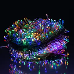 Новорічна гірлянда Різдвяна фея вулична GarlandoPro 100 м 1000 LED гірлянда на вулицю 8 режимів роботи білий провід Мультиколор CF1000L100MWML - мініатюра 2