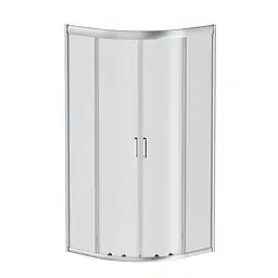 Душова кабіна Am.Pm Gem 1/4 Round 90x90 см без піддону хром матовий W90UG-401-090MT, Хром матовий, прозрачний, хром - мініатюра 8