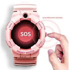 Дитячі розумні смарт-годинник Wonlex KT25 з камерою WI-FI GPS SIM-карта відеодзвінок Pink (17772) - мініатюра 3