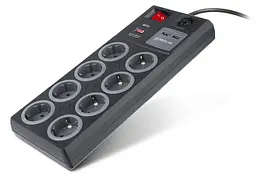 Мережевий фільтр RS-8F USB CHARGE 3m, black (EL122300004) - мініатюра 4