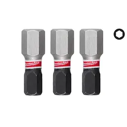 Біта SHOCKWAVE MILWAUKEE, Hex8, 25мм, (3шт)