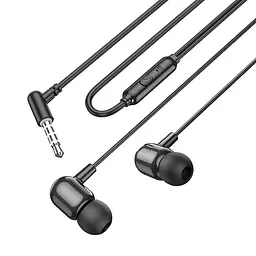 Навушники провідні вакуумні Borofone BM84 з мікрофоном Jack 3.5 чорні - мініатюра 2