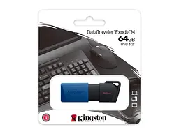 USB флеш накопичувач Kingston 64 GB DataTraveler Exodia M Black/Blue (DTXM/64GB) - мініатюра 3