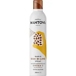 Олія-спрей лляна Mantova Olio di Semi di Lino Extra Virgin 200 мл