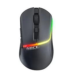Игровая мышь беспроводная iMICE G-902, 6 кнопок, аккумулятор, 4000 DPI, 2.4Ghz, Bluetooth 5.1 - мініатюра 1