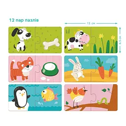 Пазли дитячі картонні DoDo Toys Хто Що Їсть 24 елем. (IP-177-P-523) - мініатюра 5