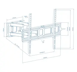 Кронштейн Walfix R-514B VESA600х400мм - мініатюра 2