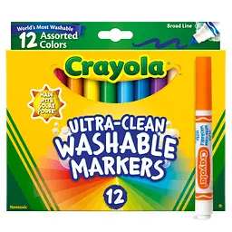Набір фломастерів Crayola Washable широка лінія 12 шт. (58-8340) - мініатюра 2