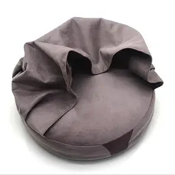 Лежак пуф з ковдрою для собак та котів Zoo-hunt Mеджик круглий темно-рожевий №2 500х500х90 мм