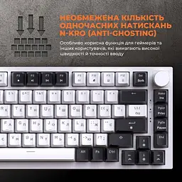 Клавіатура GamePro MK160W Outemu Red Hot-Swap RGB USB White (MK160W) - мініатюра 11