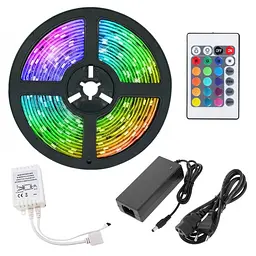 Світлодіодна RGB LED стрічка 5 м, пульт, блок живлення, контролер UFT LS02 - мініатюра 2
