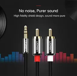 Кабель аудіо Ugreen AV116 2RCA to 3.5mm стерео розгалужувач 3 м (10590) - мініатюра 3