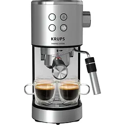 Кавоварка ріжкова Krups Virtuoso+ Tamping System 1 л сіра (XP499EE0)