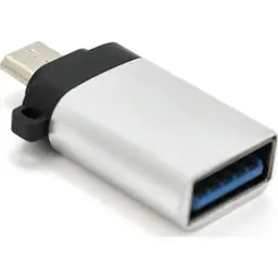 Перехідник USB 3.0 AF to Micro 5P M OTG silver VEGGIEG (TC-113)