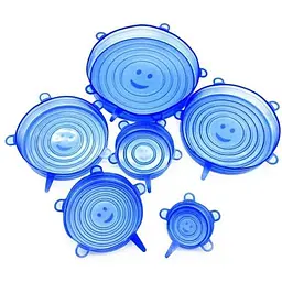 Набір кришок EURO GOLD силікон 6шт (6,5/9,5/11,5/14,5/16,5/20,5см)