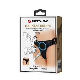 Трусики для страпону Pretty Love Harness Briefs чорний - мініатюра 6