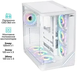 Корпус QUBE MIRAGE 7ARGB BTF White (MIRAGE_GWNU3) Без БП - мініатюра 10