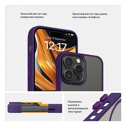 Чехол для Apple iPhone 14 Pro Max, Uniq MagCase, фиолетовый, противоударный, панель-накладка с MagSafe, ударопрочный TPU+PC, с магнитом MagSafe, поддержка полноценной беспроводной зарядки, ArmorStandart (ARM75314) - мініатюра 3