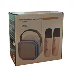 Блютуз колонка з двома караоке мікрофонами та RGB підсвічуванням Winso K12 10W - мініатюра 5