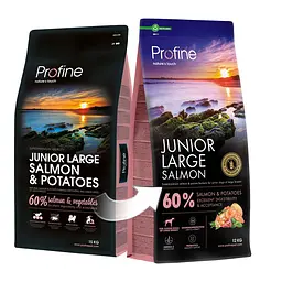 Сухий корм Profine Junior Large Salmon and Potatoes для цуценят і юніорів великих порід, з лососем і картоплею, 12 кг - мініатюра 3