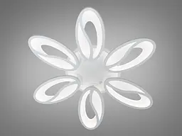 Люстра стельова LED Diasha 8090/6WH, 80W, 3200K-6500K, білий метал, сучасний стиль, з пультом, диммер, для дому - мініатюра 3