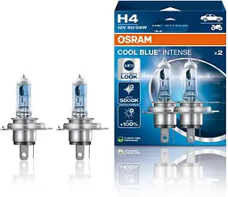 Комплект галогенових ламп OSRAM 64193CBN-2HB H4 Cool Blue Intense Next Gen +100% 60/55W 12V P43t (2 шт) - мініатюра 3