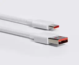 Кабель для швидкого заряджання телефона Xiaomi 120 Вт 6 A зарядний кабель шнур шнур Xiaomi Type C Білий - мініатюра 2