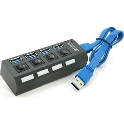 Концентратор Voltronic USB 3.0 to 4xUSB with switches (YT-3H4S/1TB) - мініатюра 4