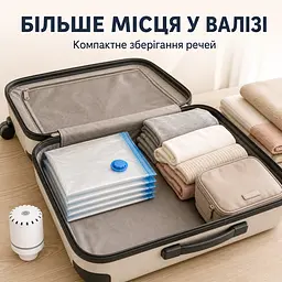 Набір! Вакуумні пакети 60×80 см (6 шт) з електричним насосом 25 Вт - мініатюра 5