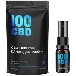 Канабідіол 100%CBD CBD-олія 20% 2000 мг CBD спрей оральний 10 мл мандарин - мініатюра 2