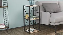 Етажерка 3/34 Ferrum-decor Серії Коннект 73x34x28 чорний ДСП Дуб Сан-Марино 16мм (FRD-104290) - мініатюра 2