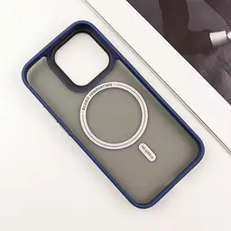 TPU+PC чохол Blueo Skin Friendly Frosted with MagSafe для Apple iPhone 15 Pro (6.1) Синій / Blue - мініатюра 6