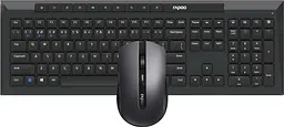 Комплект RAPOO 8210M Multi-mode Wireless Keyboard &amp; Mouse Desktop Set black (13571)