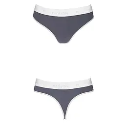 Спортивні трусики-стрінги Passion PS007 PANTIES dark grey, L - мініатюра 4