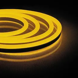 Стрічка неонова силіконова LED Neon з блоком живлення 5M 12Вт-220Вт Жовта