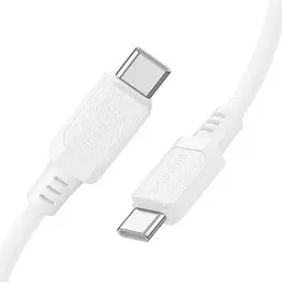 Дата кабель Borofone BX115 Lotto Type-C to Type-C 60W (1m) White - мініатюра 4